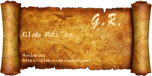 Glab Róza névjegykártya